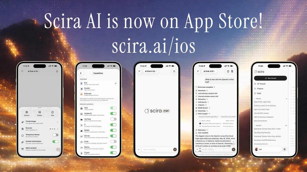 Scira iOS App + CLI: two new ways to research